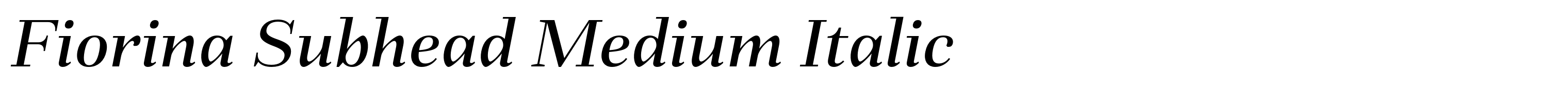 Fiorina Subhead Medium Italic